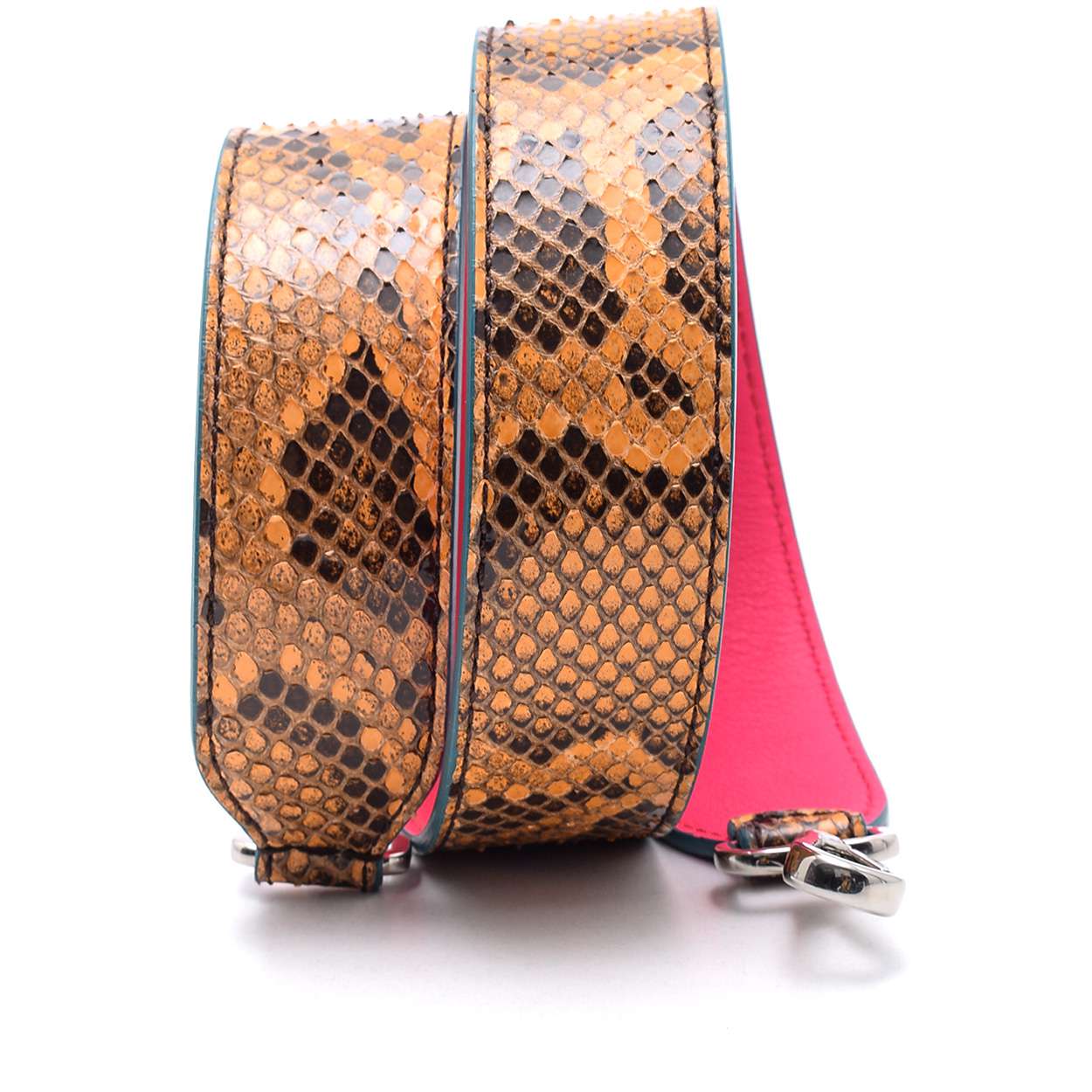 Fendi - Orange  Python Leather Shoulder Strap